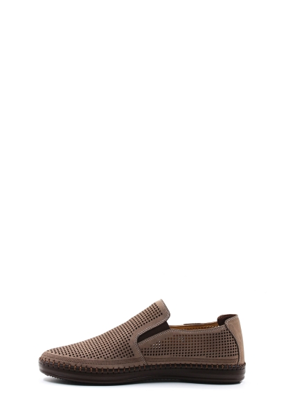 MirgeShoes Kum Bağcıksız Erkek Casual Ayakkabı İçi Dışı Hakiki Nubuk Deri MRG012561311020