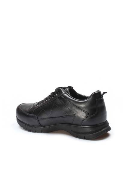 MirgeShoes Siyah Bağcıklı Erkek Outdoor Ayakkabı İçi Dışı Hakiki Nubuk Deri MRG018531312133-1