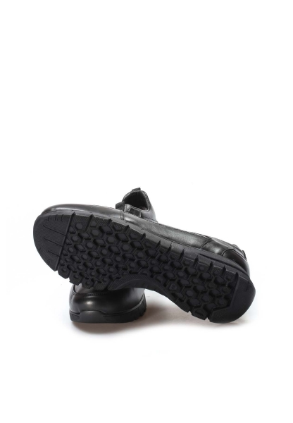 MirgeShoes Siyah Bağcıklı Erkek Outdoor Ayakkabı İçi Dışı Hakiki Nubuk Deri MRG018531312133-1