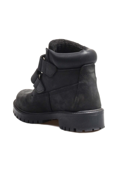 MirgeShoes Siyah Unisex Çocuk Worker Bot İçi Dışı Hakiki Nubuk Deri MRG01136191611218