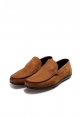 MirgeShoes Tütün Bağcıksız Erkek Loafer Ayakkabı İçi Dışı Hakiki Nubuk Deri MRG019451311614