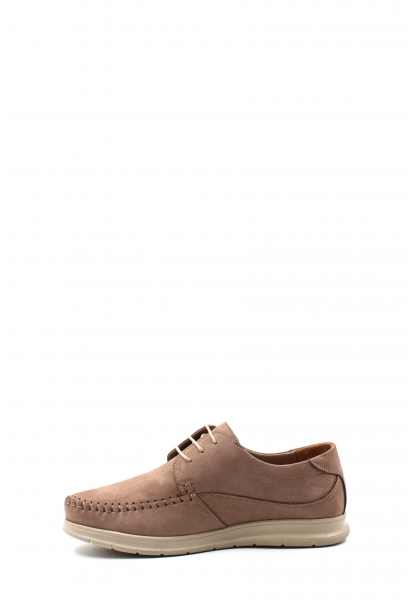 MirgeShoes Vizon Bağcıklı Erkek Casual Ayakkabı İçi Dışı Hakiki Nubuk Deri MRG01291131343