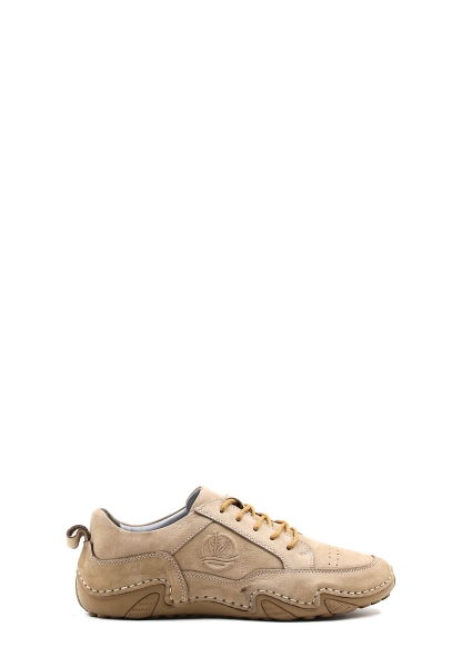 MirgeShoes Vizon Bağcıklı Erkek Spor Sneaker Ayakkabı İçi Dışı Hakiki Nubuk Deri MRG0125713132736