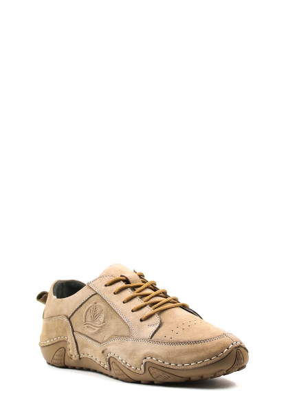 MirgeShoes Vizon Bağcıklı Erkek Spor Sneaker Ayakkabı İçi Dışı Hakiki Nubuk Deri MRG0125713132736