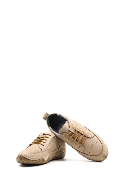 MirgeShoes Vizon Bağcıklı Erkek Spor Sneaker Ayakkabı İçi Dışı Hakiki Nubuk Deri MRG0125713132736
