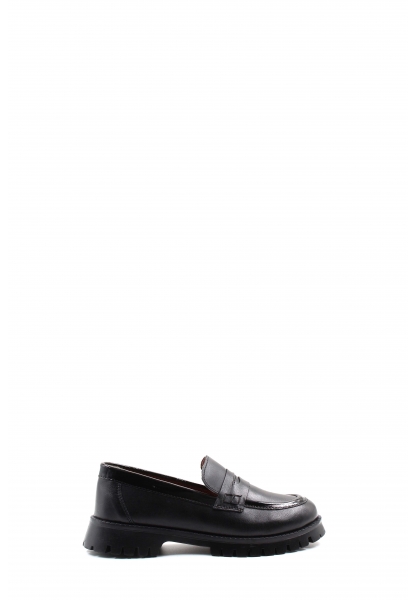 MirgeShoes Siyah Kız Çocuk Casual Rugan Ayakkabı İçi Dışı Hakiki Deri MRG011362410237