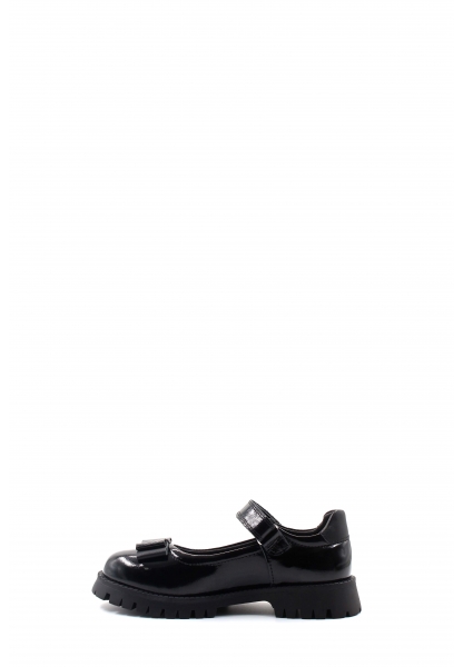 MirgeShoes İçi Dışı Hakiki Rugan Deri Siyah Kız Çocuk Günlük Ayakkabı AH0861261958