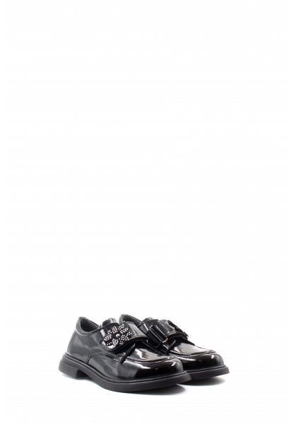 MirgeShoes Siyah Unisex Çocuk Casual Rugan Ayakkabı İçi Dışı Hakiki Deri MRG0174261478