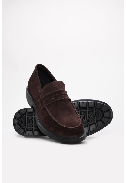 MirgeShoes Kahve Erkek Casual Ayakkabı İçi Dışı Hakiki Süet Deri MRG013441314308