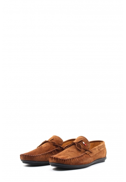 MirgeShoes Taba Bağcıksız Erkek Loafer Ayakkabı İçi Dışı Hakiki Süet Deri RG0175813111118