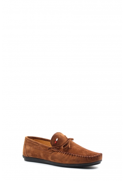MirgeShoes Taba Bağcıksız Erkek Loafer Ayakkabı İçi Dışı Hakiki Süet Deri RG0175813111118