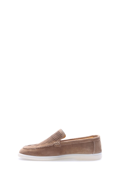 MirgeShoes Vizon Bağcıksız Erkek Casual Ayakkabı İçi Dışı Hakiki Süet Deri MRG01949131020122835