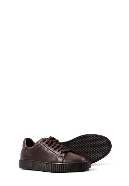 MirgeShoes Kahve Bağcıklı Erkek Casual Ayakkabı İçi Dışı Hakiki Deri MRG01949131613