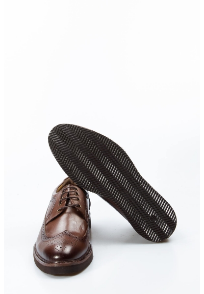 MirgeShoes Kahve Bağcıklı Erkek Klasik Ayakkabı İçi Dışı Hakiki Deri MRG012251314268-a