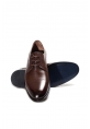 MirgeShoes Kahve Bağcıklı Erkek Klasik Ayakkabı İçi Dışı Hakiki Deri MRG01997131443