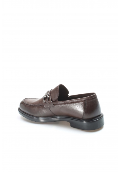 MirgeShoes Kahve Tokalı Erkek Casual Ayakkabı İçi Dışı Hakiki Deri MRG01760131421