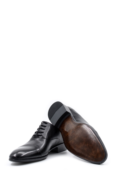 MirgeShoes Siyah Bağcıklı Erkek Klasik Ayakkabı İçi Dışı Hakiki Deri MRG018711312229