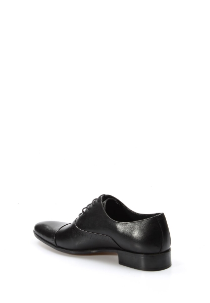 MirgeShoes Siyah Bağcıklı Erkek Klasik Ayakkabı İçi Dışı Hakiki Deri MRG018711312229