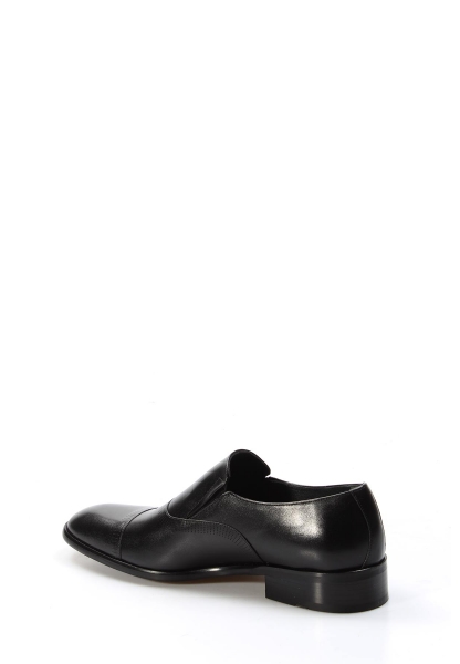MirgeShoes Siyah Bağcıksız Erkek Klasik Ayakkabı İçi Dışı Hakiki Deri MRG014081318078122835