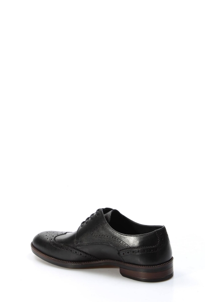 MirgeShoes Siyah Bağcıklı Erkek Klasik Ayakkabı İçi Dışı Hakiki Deri MRG0183113325-c