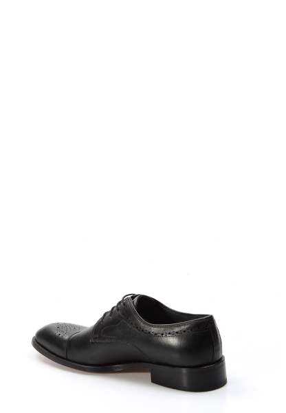 MirgeShoes Siyah Bağcıklı Erkek Klasik Ayakkabı İçi Dışı Hakiki Deri MRG0195213395
