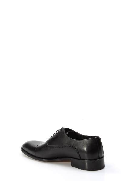 MirgeShoes Siyah Bağcıklı Erkek Klasik Ayakkabı İçi Dışı Hakiki Deri MRG0195213407