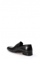 MirgeShoes Siyah Bağcıksız Erkek Klasik Ayakkabı İçi Dışı Hakiki Deri MRG019971411