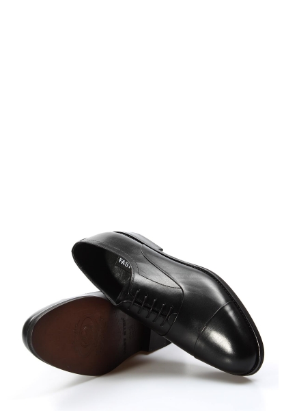 MirgeShoes Siyah Bağcıklı Erkek Klasik Ayakkabı İçi Dışı Hakiki Deri MRG011023131292