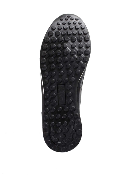 MirgeShoes Gri Bağcıklı Erkek Sneaker Spor Ayakkabı İçi Dışı Hakiki Deri Siyah MRG019851311431