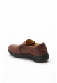 MirgeShoes Taba Bağcıksız Erkek Casual Ayakkabı İçi Dışı Hakiki Deri MRG011081131316