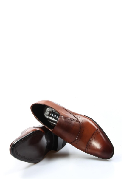 MirgeShoes Taba Bağcıksız Erkek Klasik Ayakkabı İçi Dışı Hakiki Deri MRG018711312229-a0