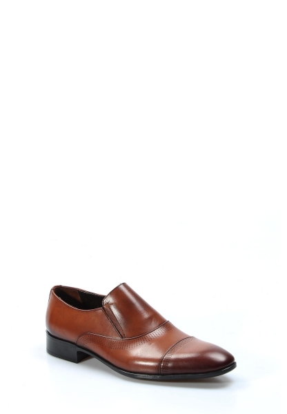 MirgeShoes Taba Bağcıksız Erkek Klasik Ayakkabı İçi Dışı Hakiki Deri MRG018711312229-a0