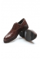 MirgeShoes Kahve Bağcıklı Erkek Klasik Ayakkabı Yılan Baskılı İçi Dışı Hakiki Deri MRG013821316553
