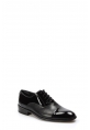MirgeShoes Siyah Bağcıklı Erkek Klasik Rugan Ayakkabı İçi Dışı Hakiki Deri MRG01997131075102335