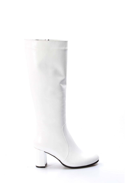 MirgeShoes Beyaz Kadın Çizme İçi Kürklü Dışı Hakiki Deri MRG01194192611216