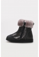 MirgeShoes Çelik Unisex Fermuarlı Çocuk Bot İçi Kürklü Dışı Hakiki Deri MRG01287112412930