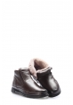 MirgeShoes Kahve Fermuarlı Erkek Bot Hakiki Deri İçi Kürklü MRG018541113339