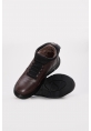 MirgeShoes Kahve Bağcıklı Erkek Spor Sneaker Bot Hakiki Deri İçi Kürklü MRG0125611131943