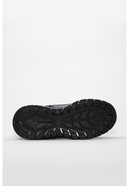 MirgeShoes Kahve Fermuarlı Erkek Spor Bot Hakiki Deri İçi Kürklü MRG0134411131467