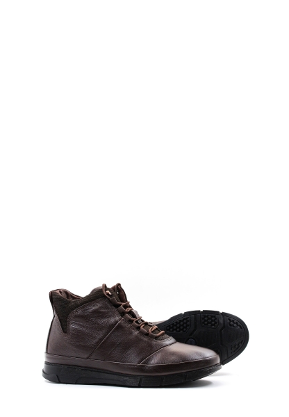MirgeShoes Kahve Erkek Comfort Bot Kaymaz Taban Hakiki Deri İçi Kürklü MRG018471113110552-2