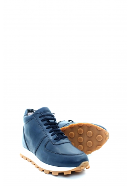 MirgeShoes Lacivert Erkek Comfort Bot Hakiki Deri İçi Kürklü MRG0128411711947