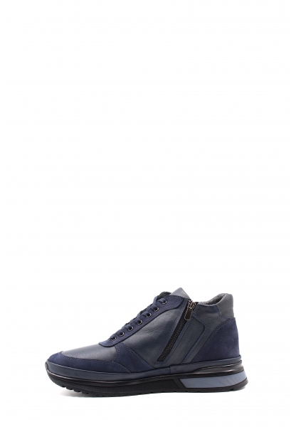MirgeShoes Lacivert Fermuarlı Erkek Spor Bot İçi Kürklü Dışı Hakiki Deri MRG01986111313621