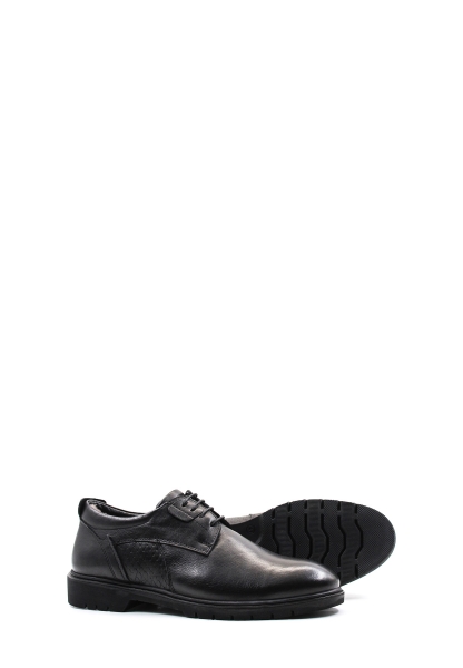 MirgeShoes Siyah Bağcıklı Erkek Casual Ayakkabı Hakiki Deri İçi Kürklü MRG0184111131590