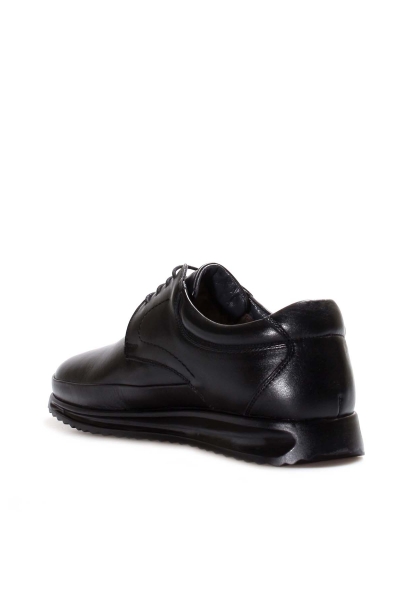 MirgeShoes Siyah Bağcıklı Erkek Casual Ayakkabı İçi Kürklü Dışı Hakiki Deri MRG01792111315472