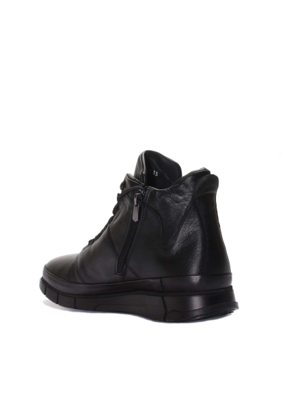 MirgeShoes Siyah Fermuarlı Erkek Bot Kaymaz Taban Hakiki Deri İçi Kürklü MRG018471113110552-2