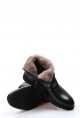 MirgeShoes Siyah Fermuarlı Erkek Chelsea Bot Hakiki Deri İçi Kürklü MRG0184111131325