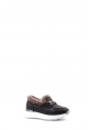 MirgeShoes Siyah Bağcıksız Kadın Günlük Ayakkabı İçi Kürklü Dışı Hakiki Deri MRG018871126124718