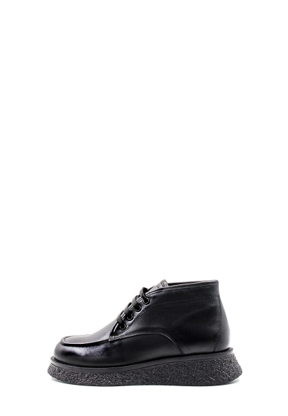 MirgeShoes Siyah Fermuarlı Kadın Kalın Taban Bot İçi Kürklü Dışı Hakiki Deri MRG0134711261727