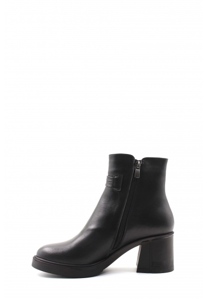 MirgeShoes Siyah Fermuarlı Kadın Klasik Bot İçi Kürklü Dışı Hakiki Deri MRG018871126124731