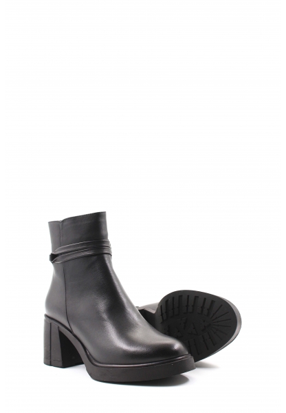 MirgeShoes Siyah Fermuarlı Kadın Klasik Bot İçi Kürklü Dışı Hakiki Deri MRG018871126124731